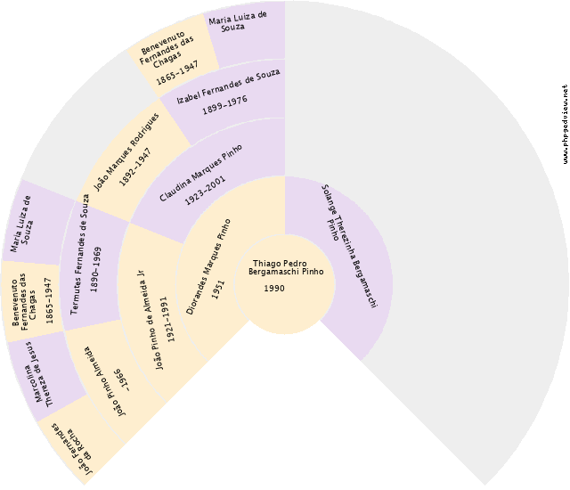 Jacielen Arantes Alves Gráfico de Ascendência