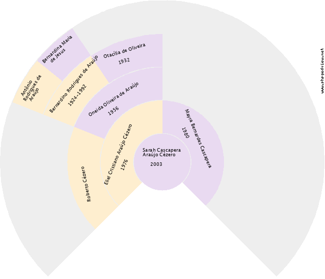 Ercília Fernandes Molina Gráfico de Ascendência