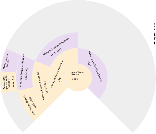 Valdeir Machado Maia Gráfico de Ascendência