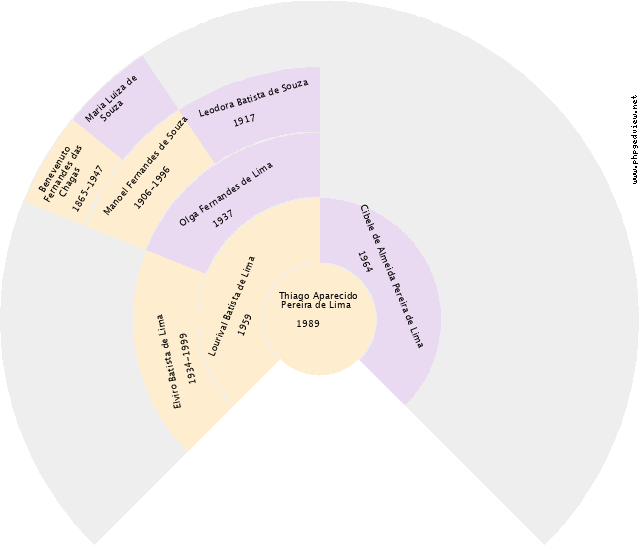 Giovanni Rodrigues Borges de Moraes Gráfico de Ascendência