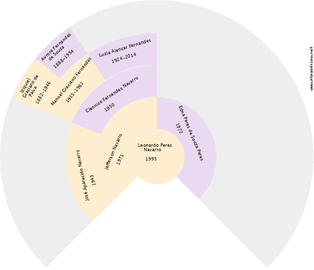 Leodora Rodrigues da Costa Gráfico de Ascendência